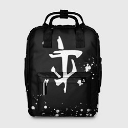 Рюкзак женский Doom брызги белых красок, цвет: 3D-принт