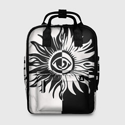 Рюкзак женский Солнце черно-белое, цвет: 3D-принт