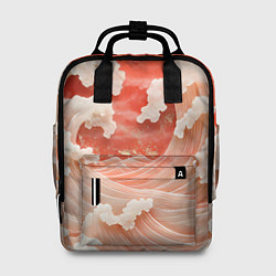 Женский рюкзак Японские красные волны
