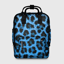 Рюкзак женский Леопардовый голубой, цвет: 3D-принт
