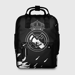 Рюкзак женский Реал Мадрид белый огонь, цвет: 3D-принт