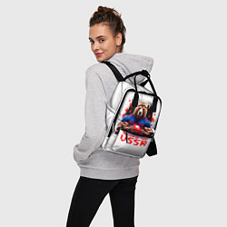 Рюкзак женский USSR медведь, цвет: 3D-принт — фото 2