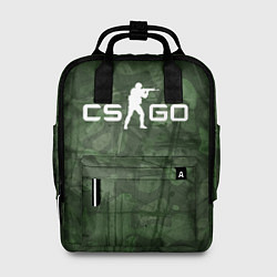 Рюкзак женский Эмблема CS GO на камуфляжном фоне, цвет: 3D-принт