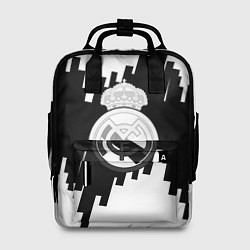 Женский рюкзак Реал Мадрид белая геометрия