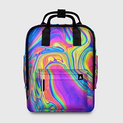 Рюкзак женский Цветные разводы, цвет: 3D-принт