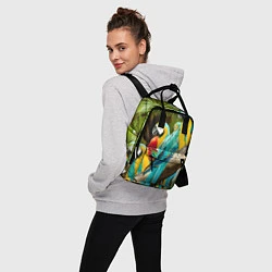 Рюкзак женский Попугаи на ветке, цвет: 3D-принт — фото 2