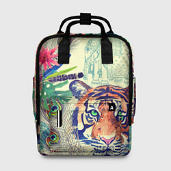 Рюкзак женский Индийский тигр, цвет: 3D-принт