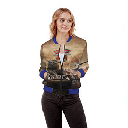 Бомбер женский Танковые войска РФ, цвет: 3D-синий — фото 2