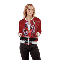 Бомбер женский Detroit Red Wings, цвет: 3D-белый — фото 2