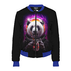 Бомбер женский Panda Cosmonaut, цвет: 3D-синий