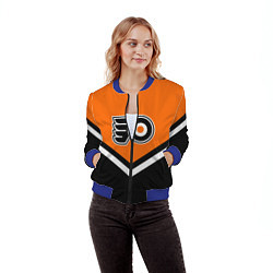 Бомбер женский NHL: Philadelphia Flyers, цвет: 3D-синий — фото 2