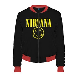 Бомбер женский Nirvana Rock, цвет: 3D-красный