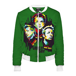 Бомбер женский Green Day: Trio, цвет: 3D-белый