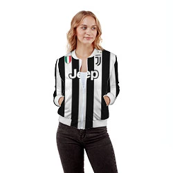 Бомбер женский Juventus FC: Higuain Home 17/18, цвет: 3D-белый — фото 2