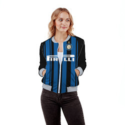 Бомбер женский Inter FC: Home 17/18, цвет: 3D-меланж — фото 2