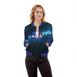 Бомбер женский NASA, цвет: 3D-синий — фото 2