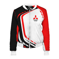 Бомбер женский Mitsubishi EVO Uniform, цвет: 3D-белый