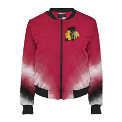 Бомбер женский Chicago Blackhawks, цвет: 3D-черный