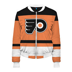 Бомбер женский Philadelphia Flyers, цвет: 3D-белый