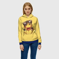 Толстовка-худи женская Pikachu, цвет: 3D-синий — фото 2