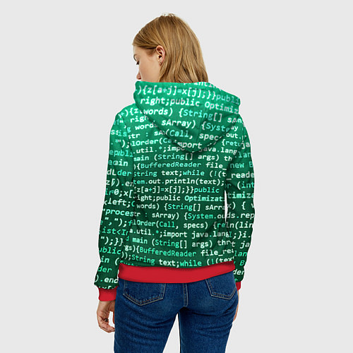 Женская толстовка Программирование 8 / 3D-Красный – фото 4