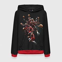 Толстовка-худи женская Michael Jordan Style, цвет: 3D-красный