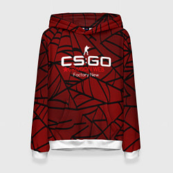 Толстовка-худи женская Cs:go - Crimson Web Style Factory New Кровавая пау, цвет: 3D-белый