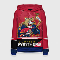 Толстовка-худи женская Florida Panthers, цвет: 3D-синий