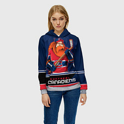 Толстовка-худи женская Montreal Canadiens цвета 3D-меланж — фото 2