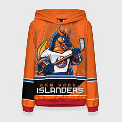 Толстовка-худи женская New York Islanders, цвет: 3D-красный