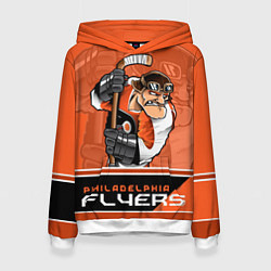 Толстовка-худи женская Philadelphia Flyers, цвет: 3D-белый