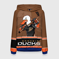 Толстовка-худи женская Anaheim Ducks, цвет: 3D-синий