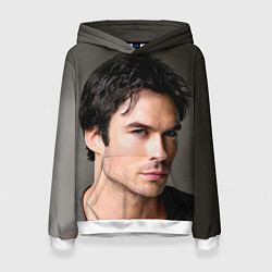 Толстовка-худи женская Ian Somerhalder, цвет: 3D-белый