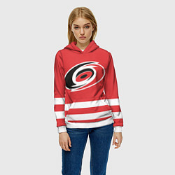 Толстовка-худи женская Carolina Hurricanes, цвет: 3D-белый — фото 2