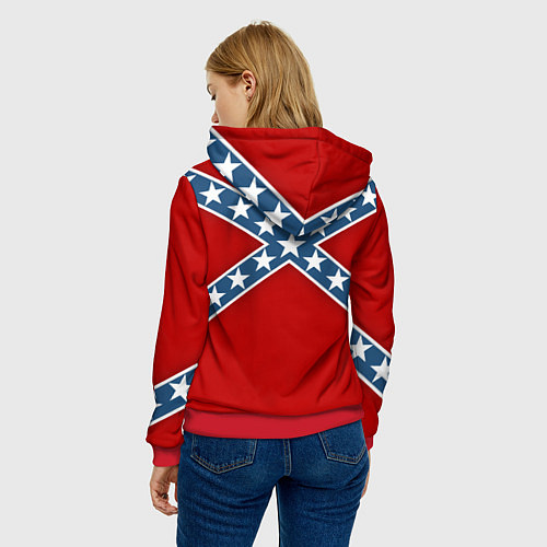 Женская толстовка Флаг советской конфедерации / 3D-Красный – фото 4