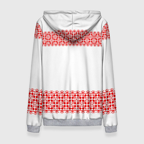 Женская толстовка Славянский орнамент (на белом) / 3D-Меланж – фото 2