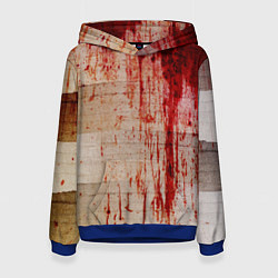 Толстовка-худи женская Бинты 1, цвет: 3D-синий