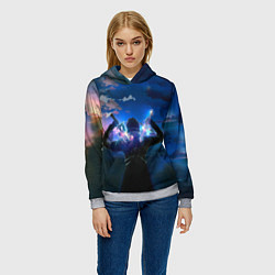 Толстовка-худи женская Мастера меча онлайн, цвет: 3D-меланж — фото 2