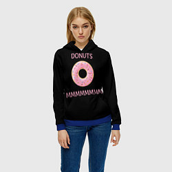 Толстовка-худи женская Donuts, цвет: 3D-синий — фото 2