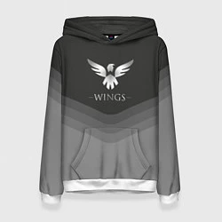Толстовка-худи женская Wings Uniform, цвет: 3D-белый