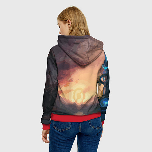 Женская толстовка Фан Клокверк из Доты / 3D-Красный – фото 4