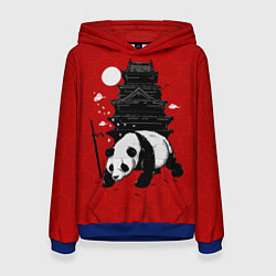 Толстовка-худи женская Panda Warrior, цвет: 3D-синий