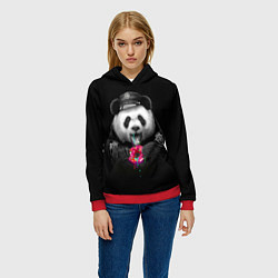 Толстовка-худи женская Donut Panda, цвет: 3D-красный — фото 2
