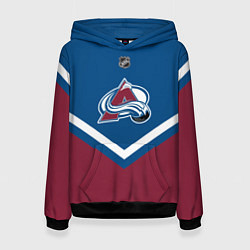 Толстовка-худи женская NHL: Colorado Avalanche, цвет: 3D-черный