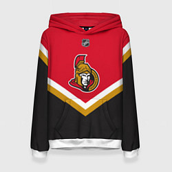 Толстовка-худи женская NHL: Ottawa Senators цвета 3D-белый — фото 1