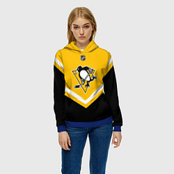 Толстовка-худи женская NHL: Pittsburgh Penguins, цвет: 3D-синий — фото 2