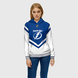 Толстовка-худи женская NHL: Tampa Bay Lightning, цвет: 3D-меланж — фото 2