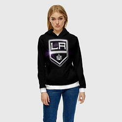 Толстовка-худи женская Los Angeles Kings, цвет: 3D-белый — фото 2