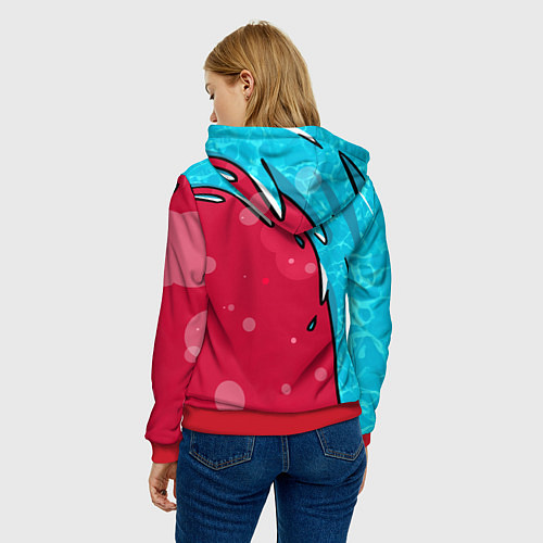 Женская толстовка Water Elemental - Дух воды / 3D-Красный – фото 4