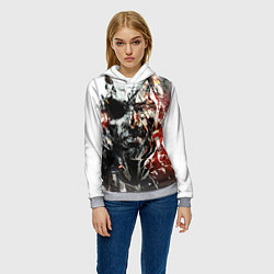 Толстовка-худи женская Metal gear solid 5, цвет: 3D-меланж — фото 2